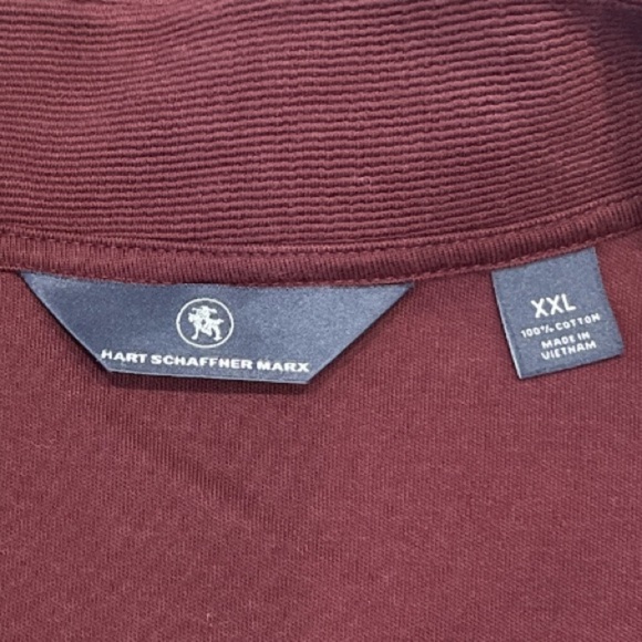 Hart Schaffner Marx XXL Men's Maroon Quarter Zip-Up Sweater - Picture 4 of 11